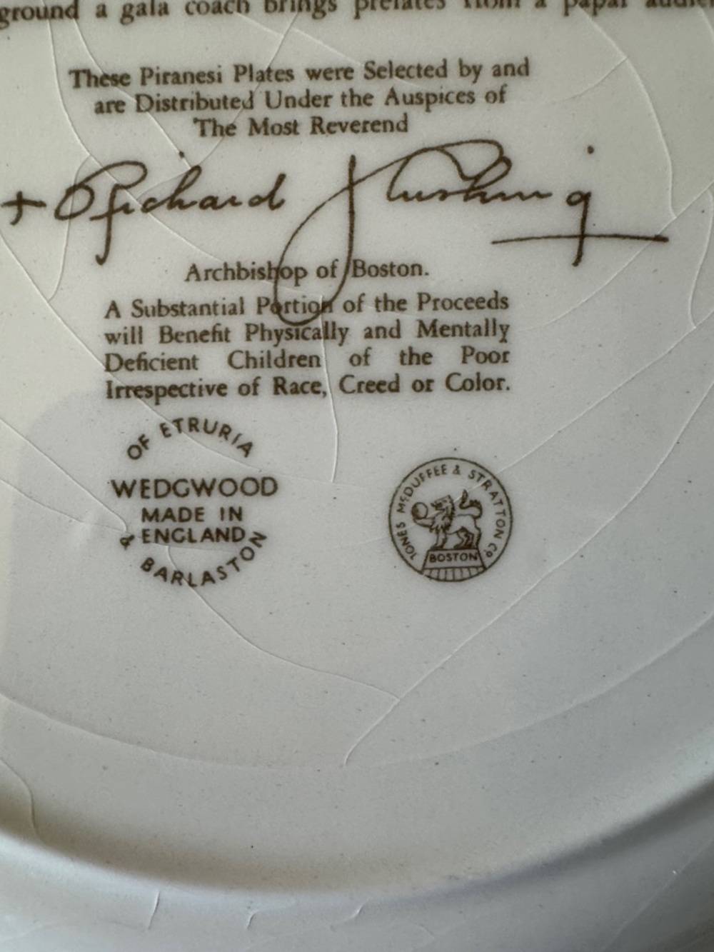 Vintage Wedgwood Rome Plate – Piazza di San Pietro Vatican - Picture 8 of 10